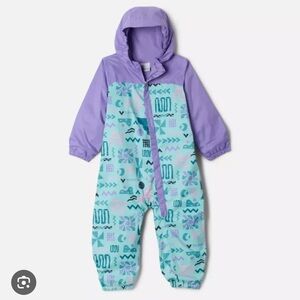 Columbia Lilac Kids' Waterproof One-Piece with Aqua Lining